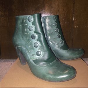 Miz Mooz Green Ankle Booties, 8.5 US